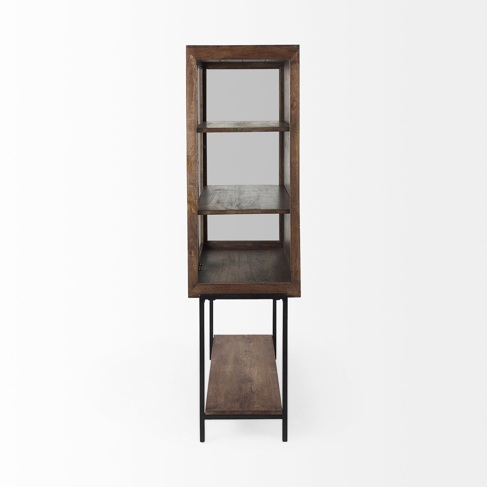 Mercana Arelius 36" x 18.5" x 63" Solid Wood Display Cabinet