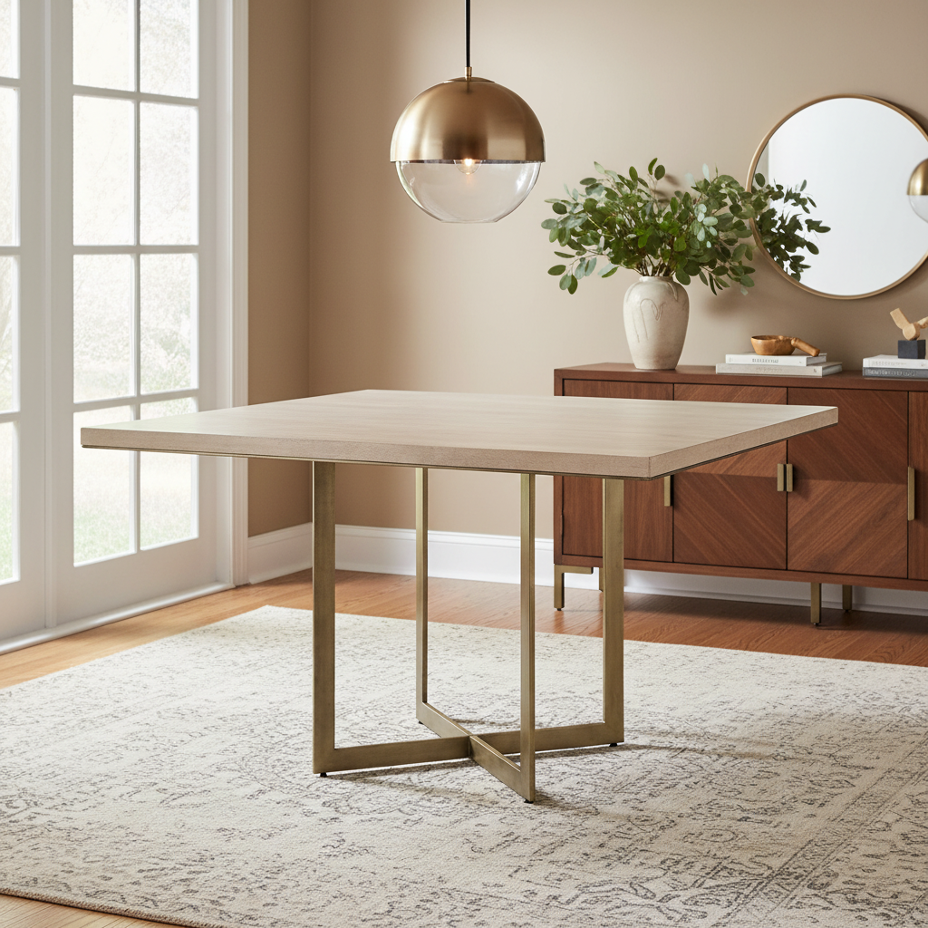 Mercana Faye 48" x 48" x 30" Solid Wood Square Dining Table