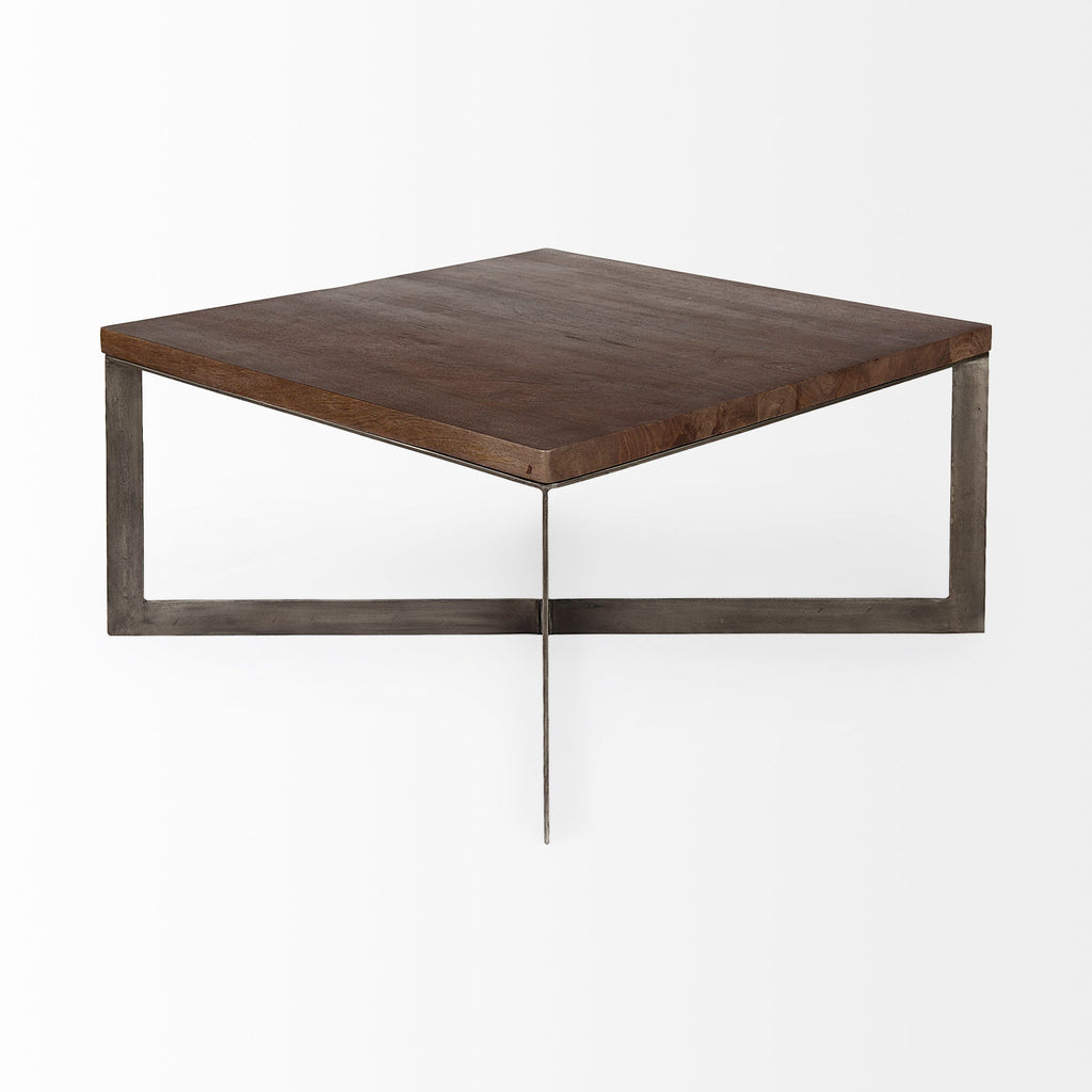 Mercana Faye 34" x 34" x 17" Solid Wood Coffee Table