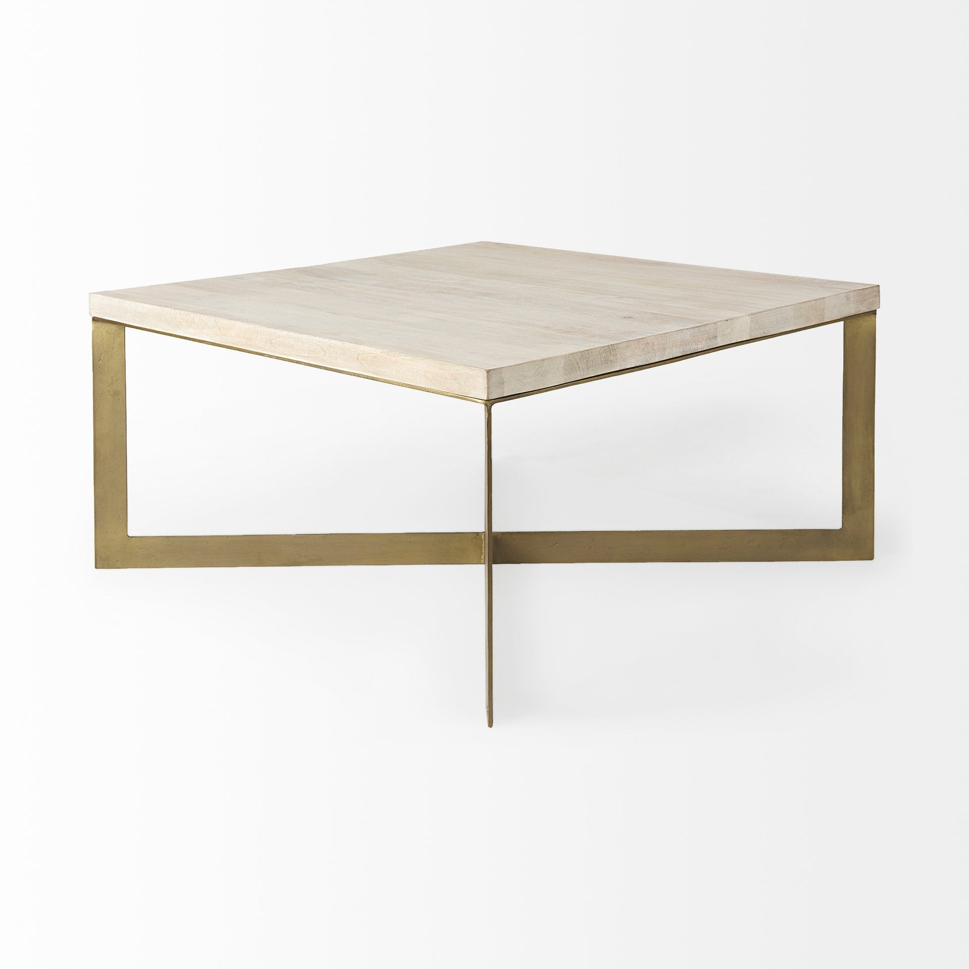 Mercana Faye 34" x 34" x 17" Solid Wood Coffee Table