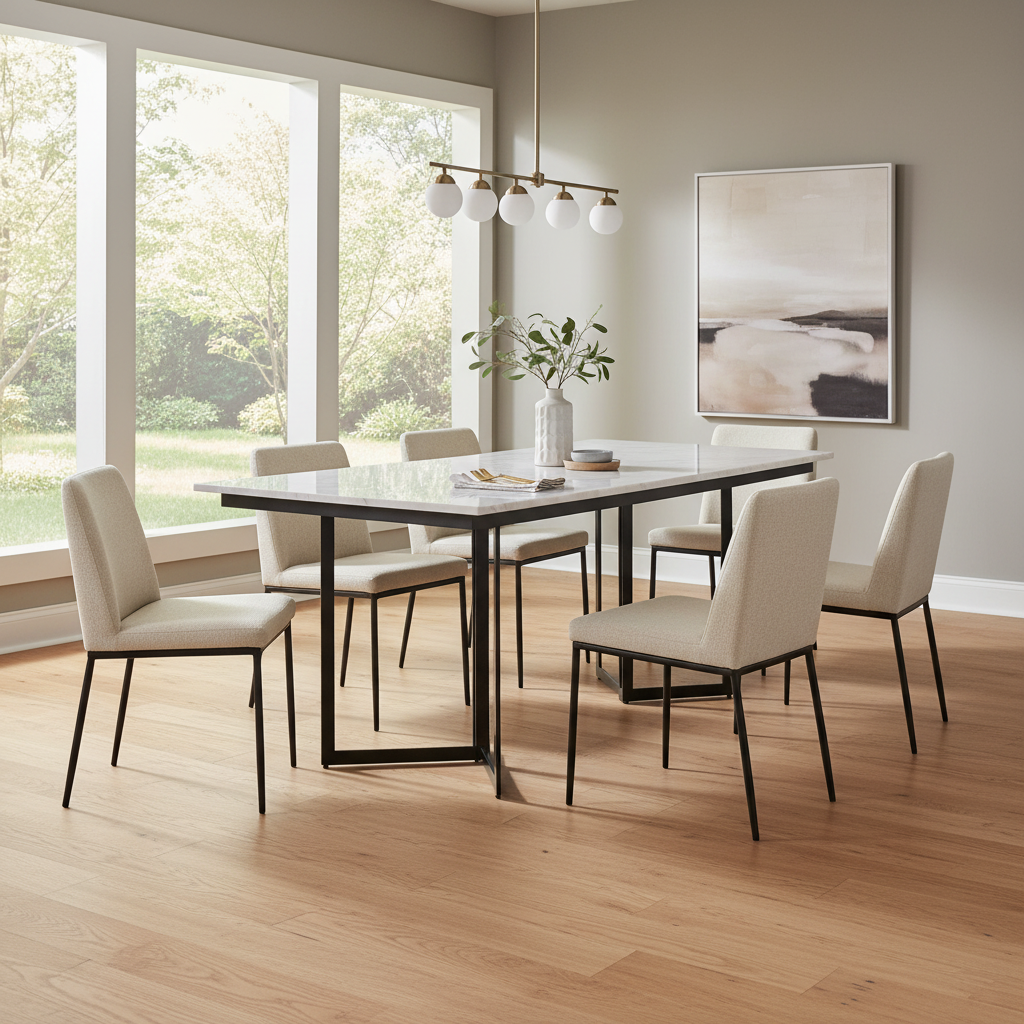 Mercana Tanner 71" x 35" x 30" Metal Dining Table