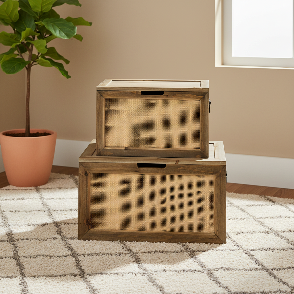 Mercana Sonny 23.6" x 15.7" x 13.8" Wood Box