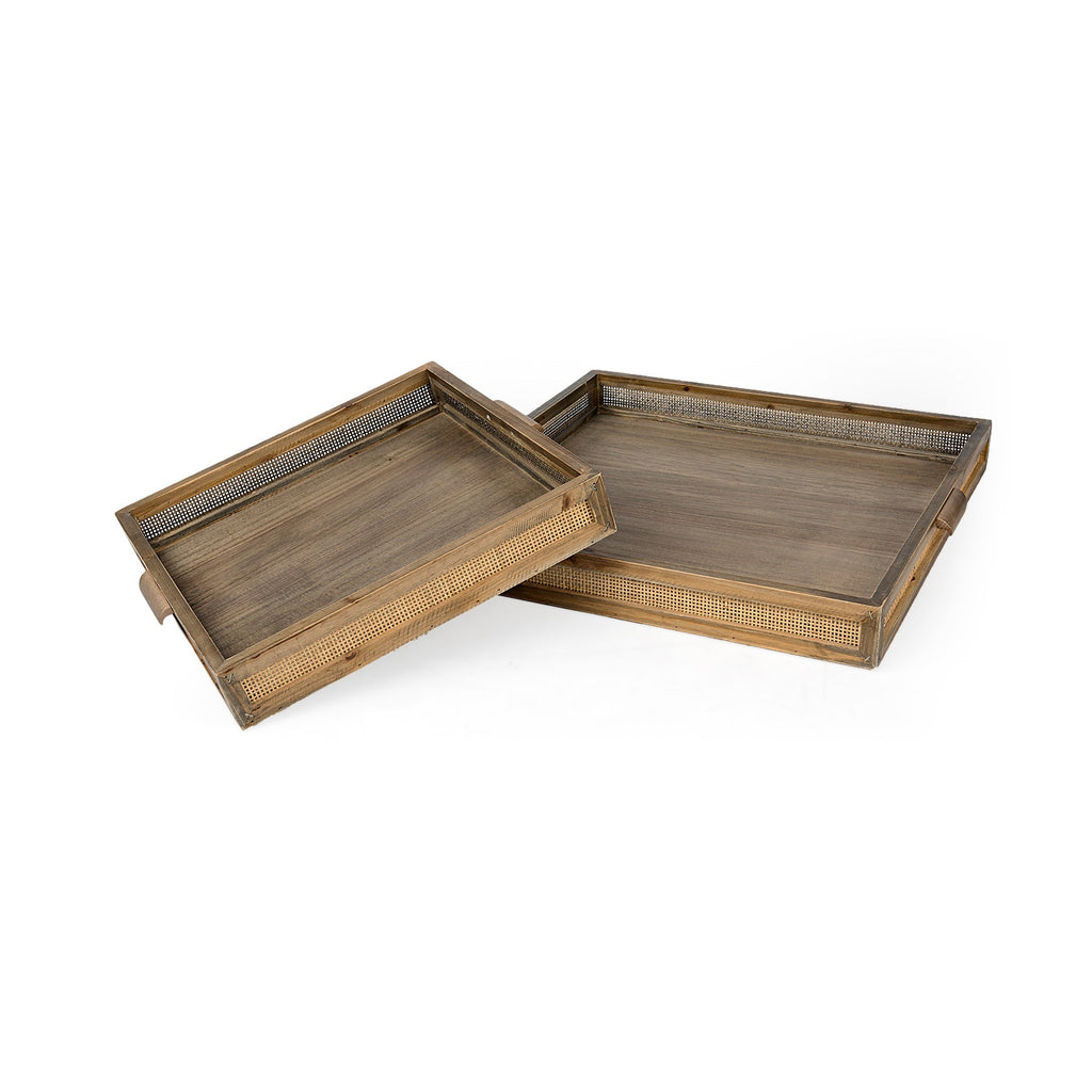 Mercana Sonny 23.6" x 23.6" x 2" Wood Tray