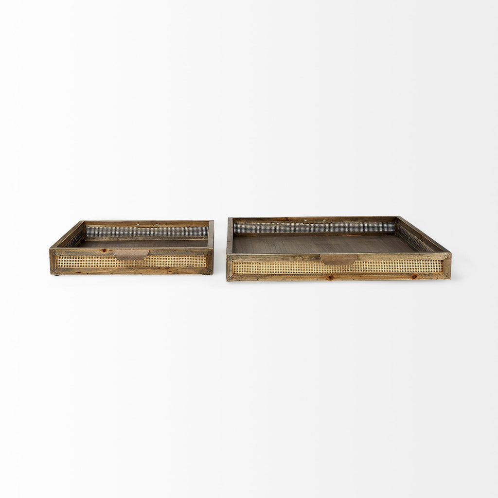 Mercana Sonny 23.6" x 23.6" x 2" Wood Tray