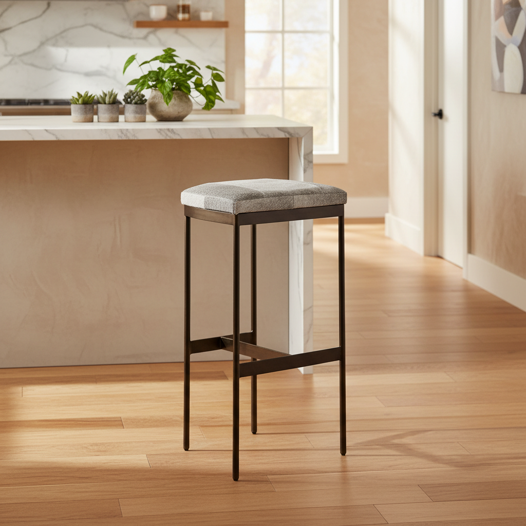 Mercana Millie 16.8" x 17.8" x 30" Metal Stool