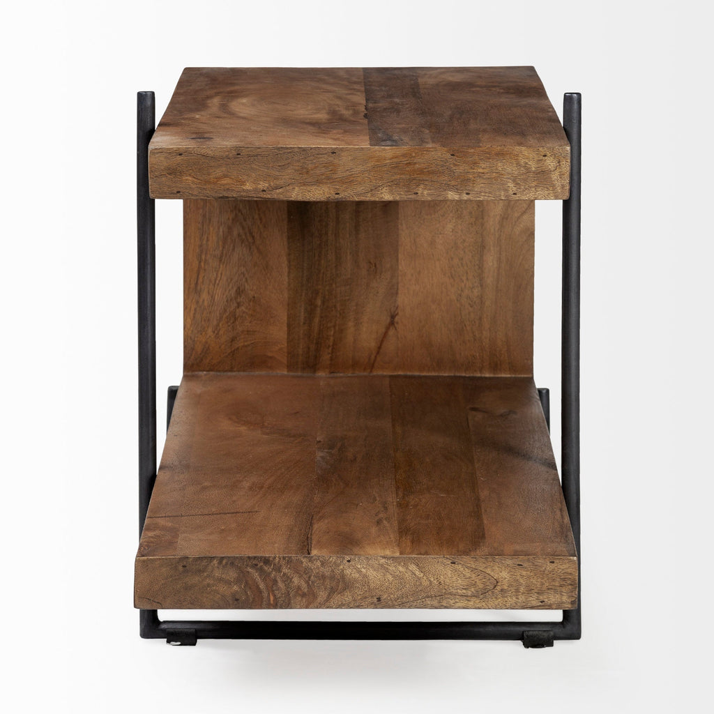 Mercana Maddox 30" x 17.5" x 22.5" Solid Wood Side Table