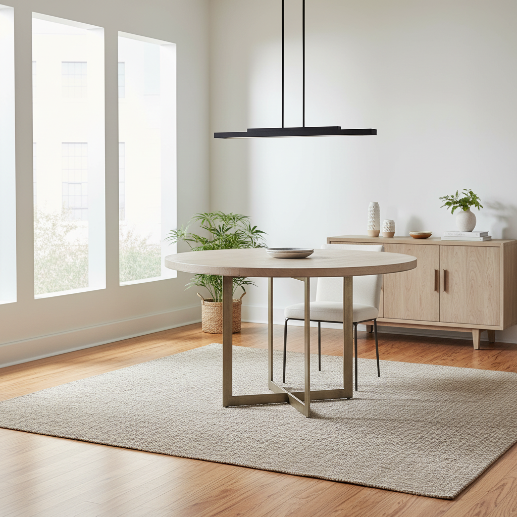 Mercana Faye 48" x 48" x 30" Solid Wood Round Dining Table