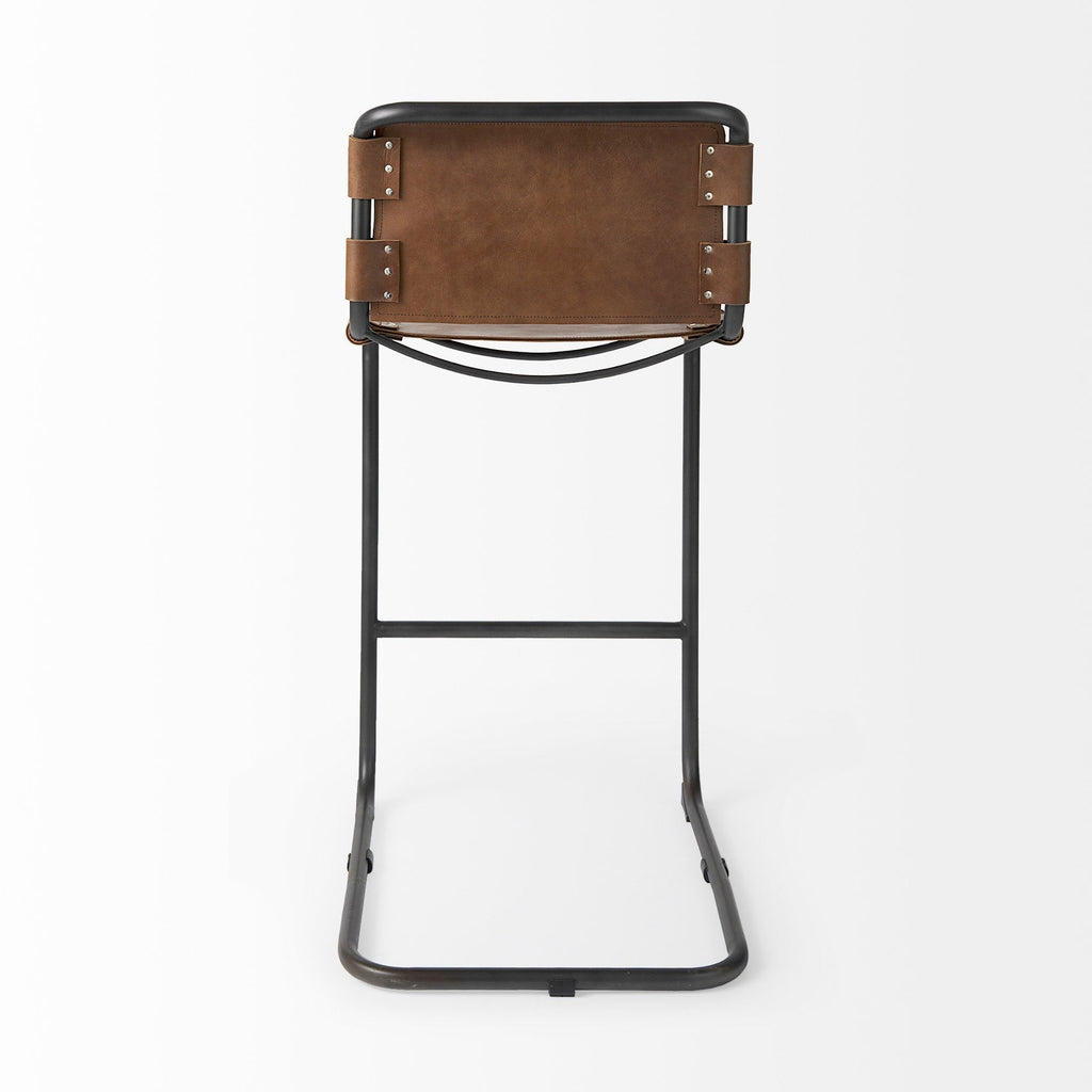 Mercana Berbick 20.5" x 24.8" x 43" Leather Stool