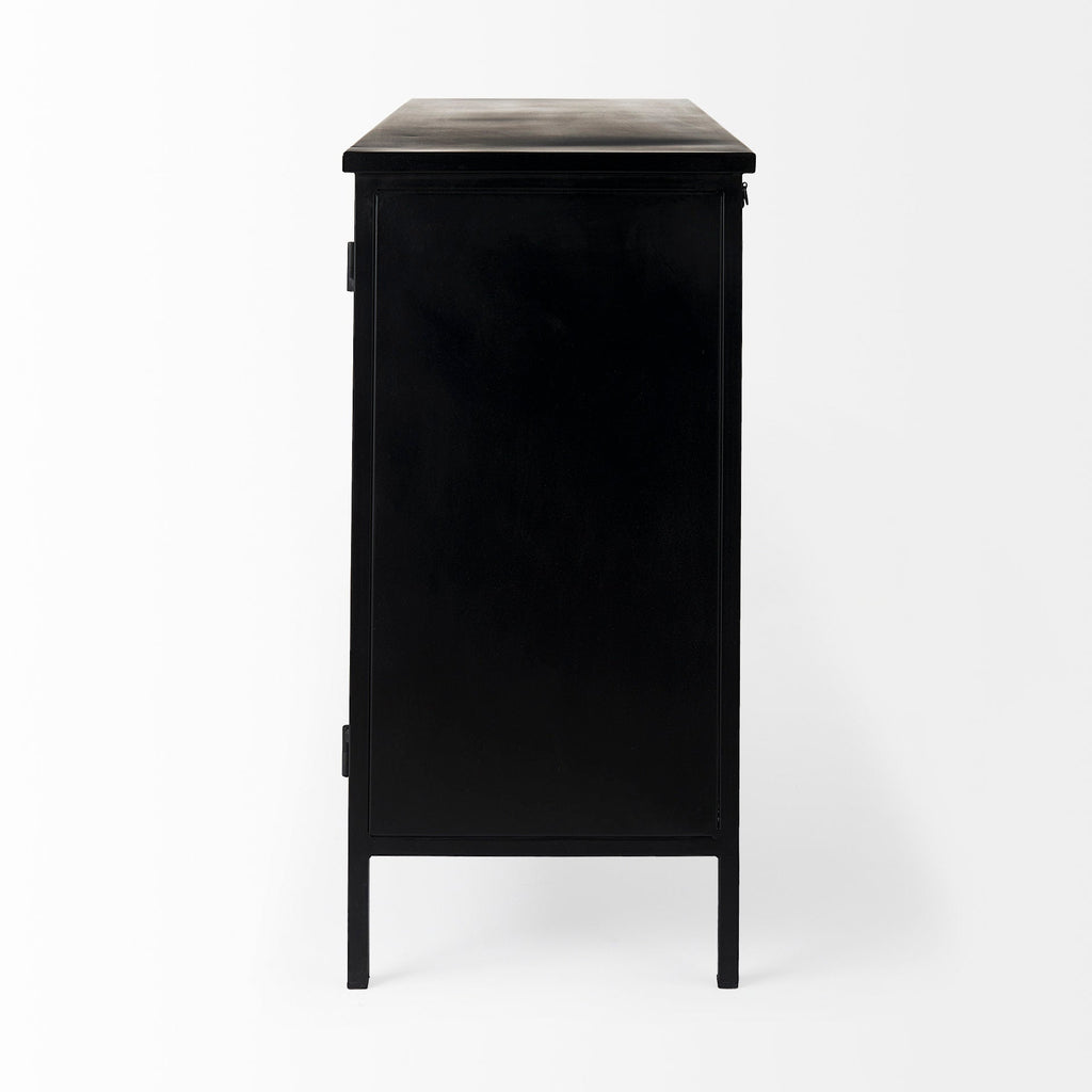 Mercana Aurelia 40.5" x 16" x 33" Glass,Iron Accent Cabinet