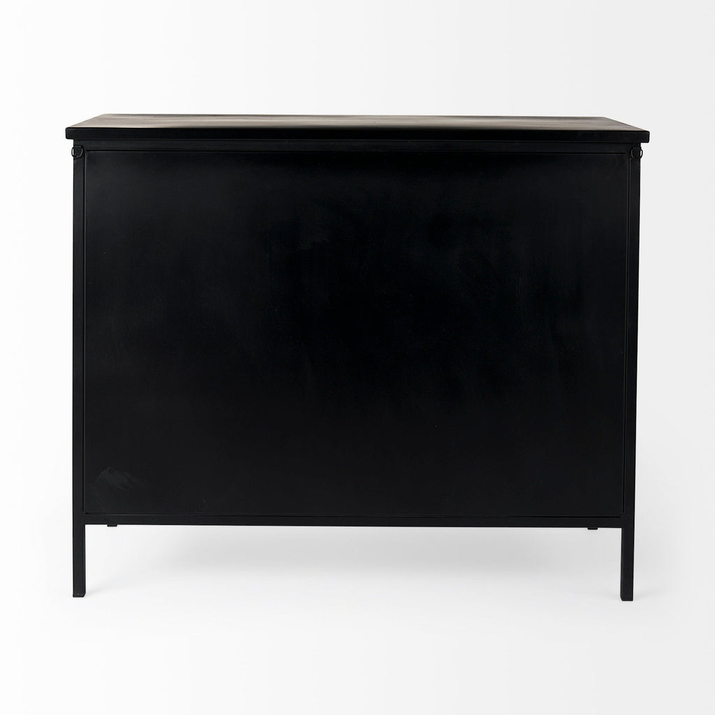 Mercana Aurelia 40.5" x 16" x 33" Glass,Iron Accent Cabinet