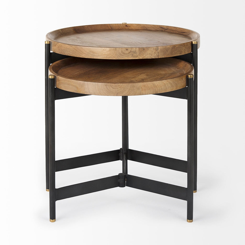Mercana Marquisa 22.5" x 22.5" x 20.8" Solid Wood Side Table