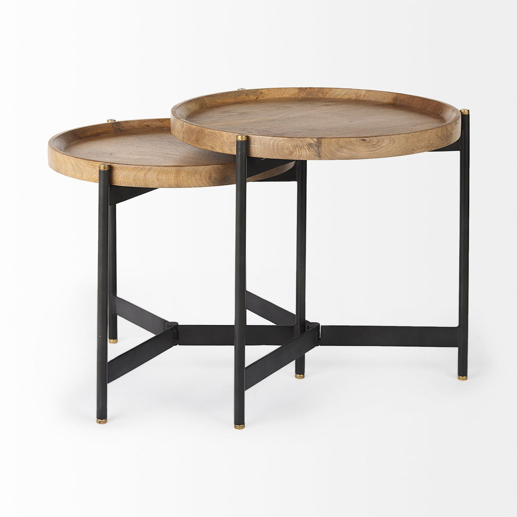 Mercana Marquisa 22.5" x 22.5" x 20.8" Solid Wood Side Table