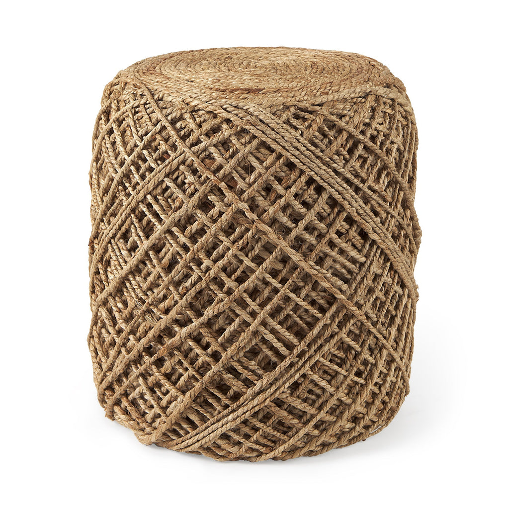 Mercana Allium 15.8" x 15.8" x 17.8" Jute Pouf