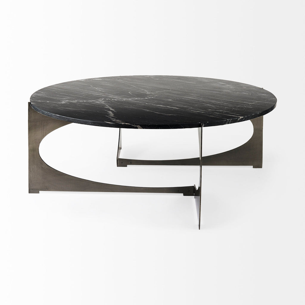 Mercana Reinhold 49" x 49" x 17.8" Metal Coffee Table
