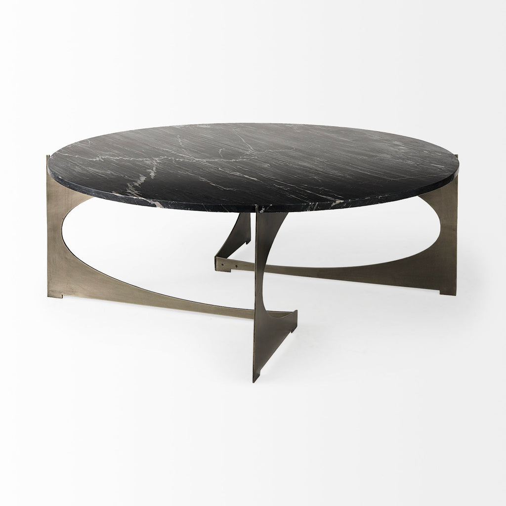 Mercana Reinhold 49" x 49" x 17.8" Metal Coffee Table