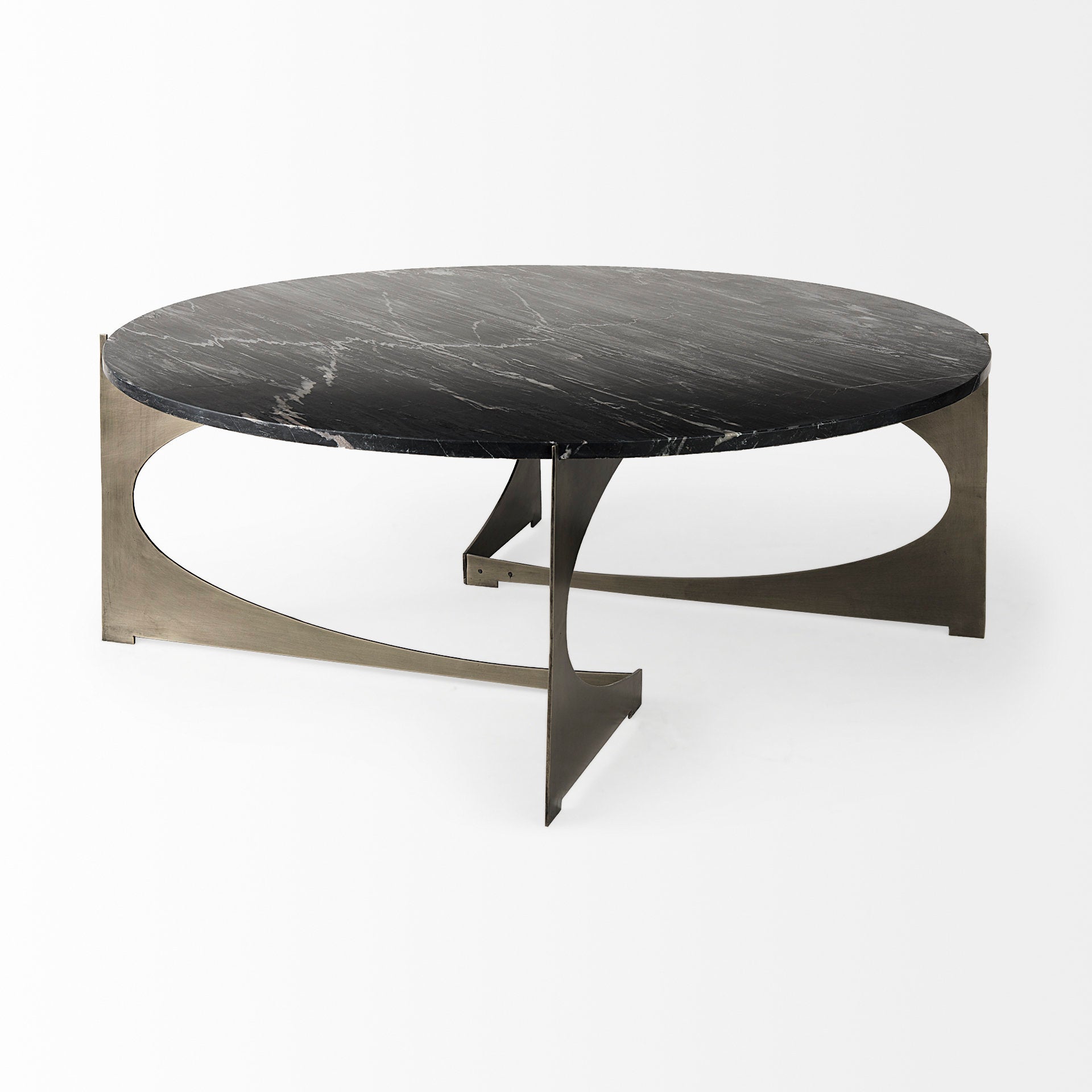 Mercana Reinhold 49" x 49" x 17.8" Metal Coffee Table