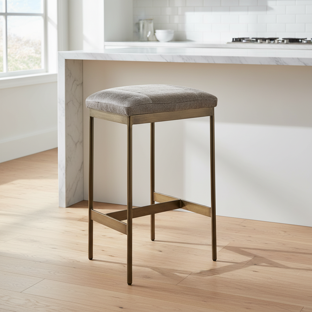 Mercana Millie 16.8" x 17.8" x 26" Metal Stool