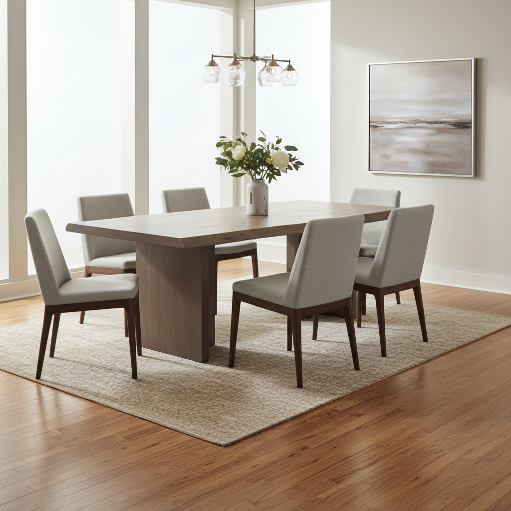 Mercana Konstantin 94" x 40" x 30" Solid Wood Dining Table