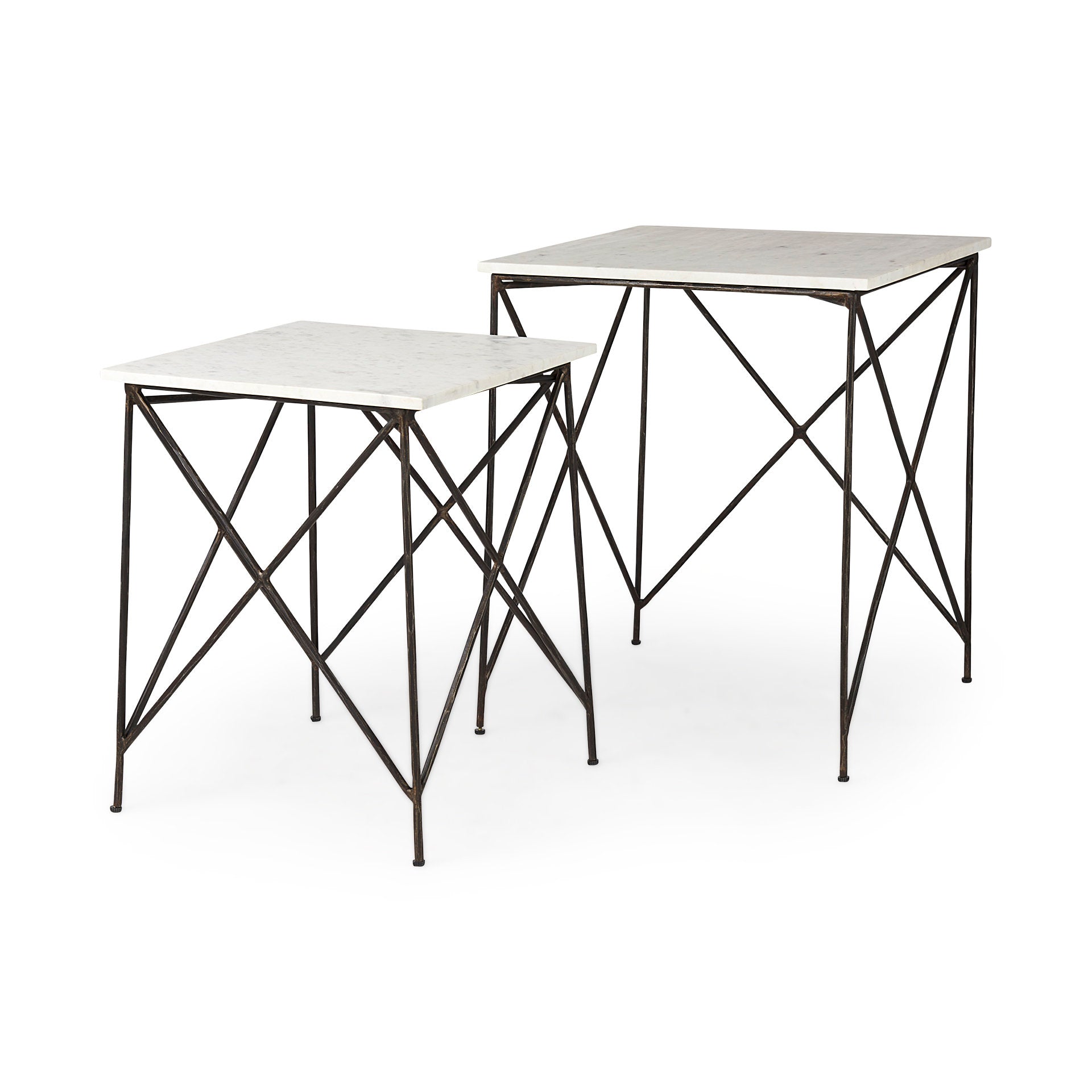 Mercana Lorlei 20" x 20" x 24" Stone Side Table