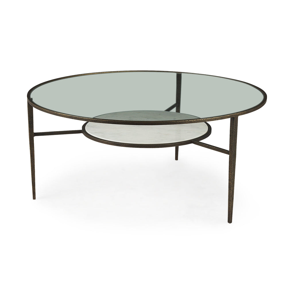 Mercana Felicity 36" x 36" x 16" Metal Coffee Table