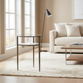 Mercana Felicity 15.8" x 15.8" x 22.5" Glass Side Table