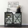 Mercana Aurelia 40.5" x 16" x 33" Glass,Iron Accent Cabinet