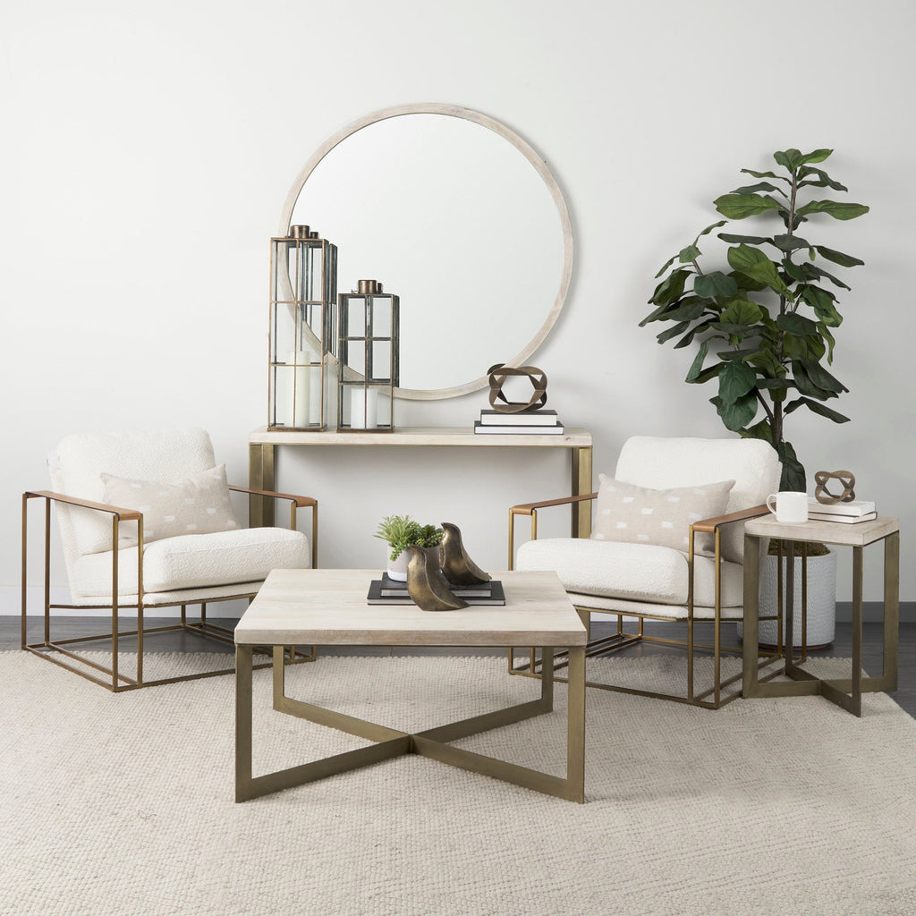 Mercana Faye 50" x 15" x 30" Iron Console Table