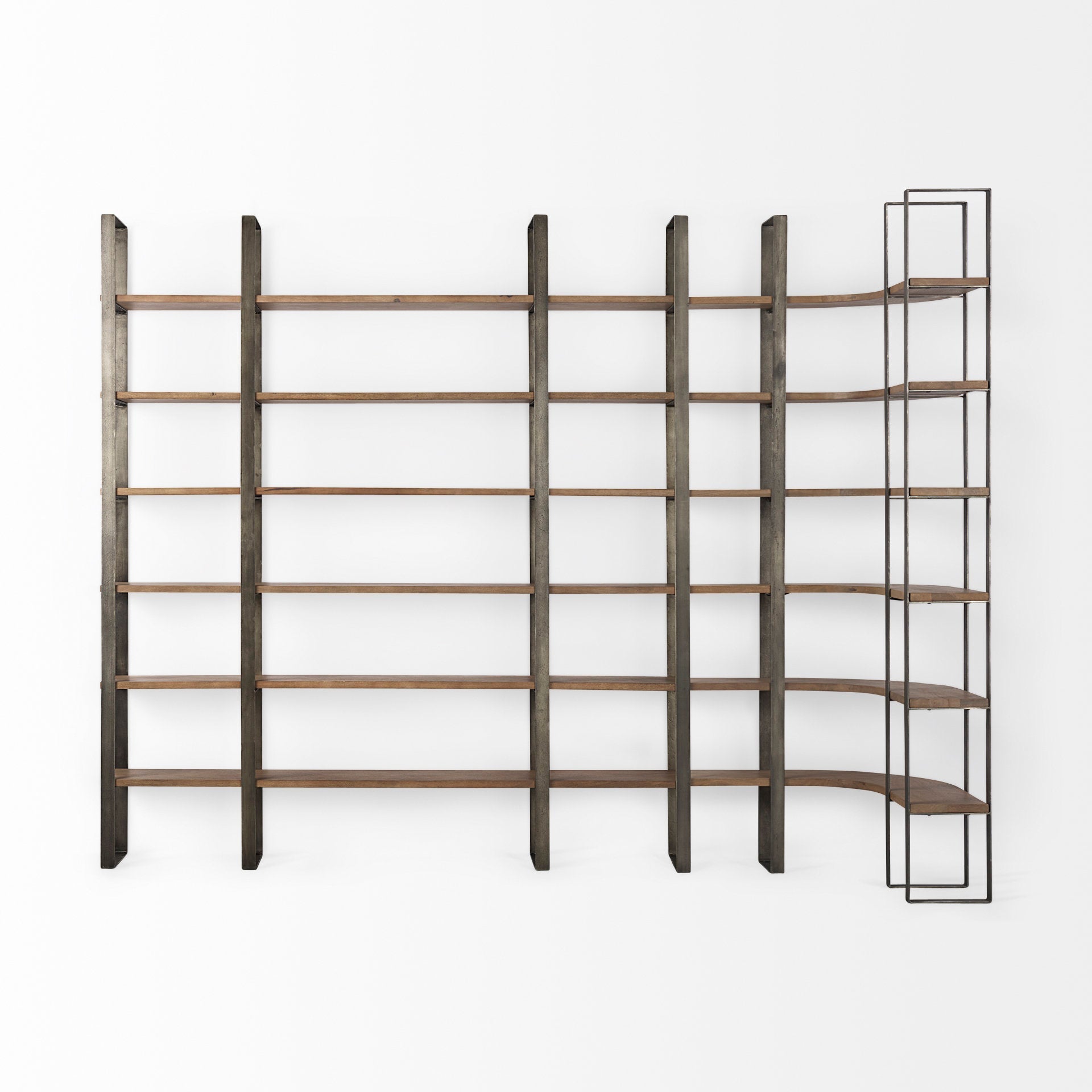 Mercana Taunton 80" x 10.5" x 90" Solid Wood Wall Shelf