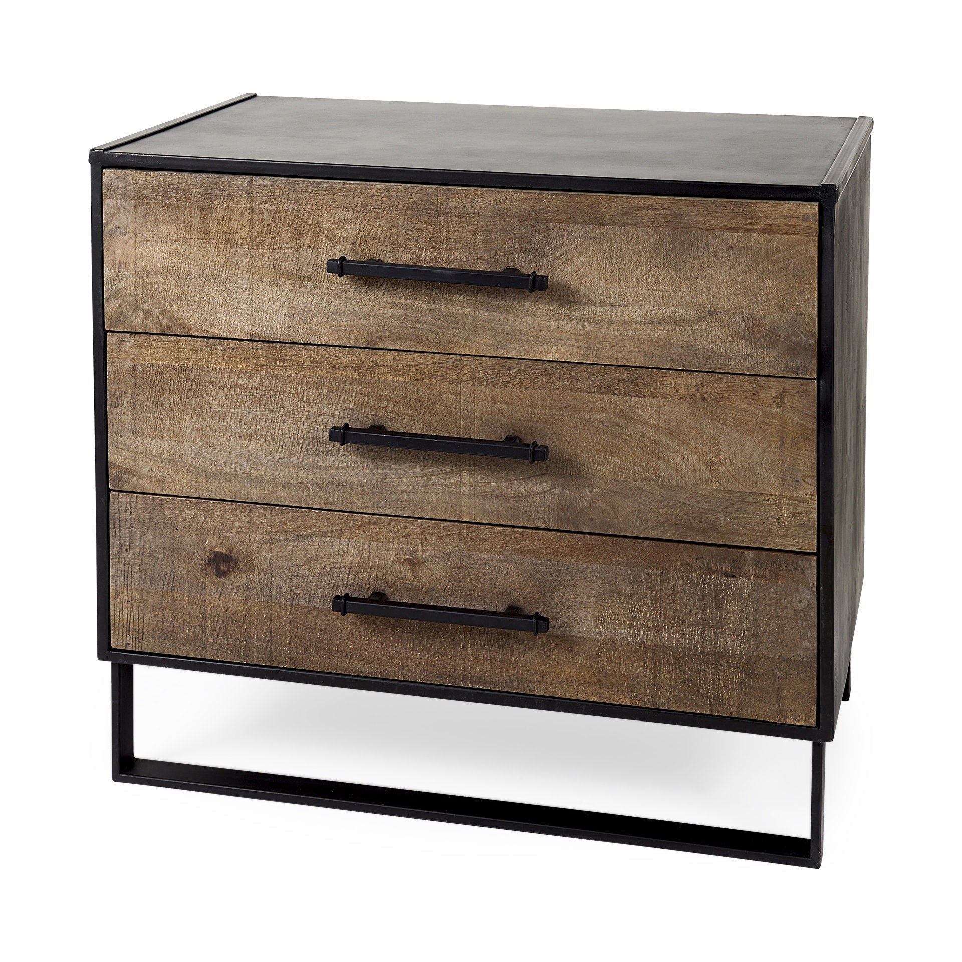 Mercana Alvin 34.5" x 21.5" x 30" Iron,Solid Wood Accent Cabinet