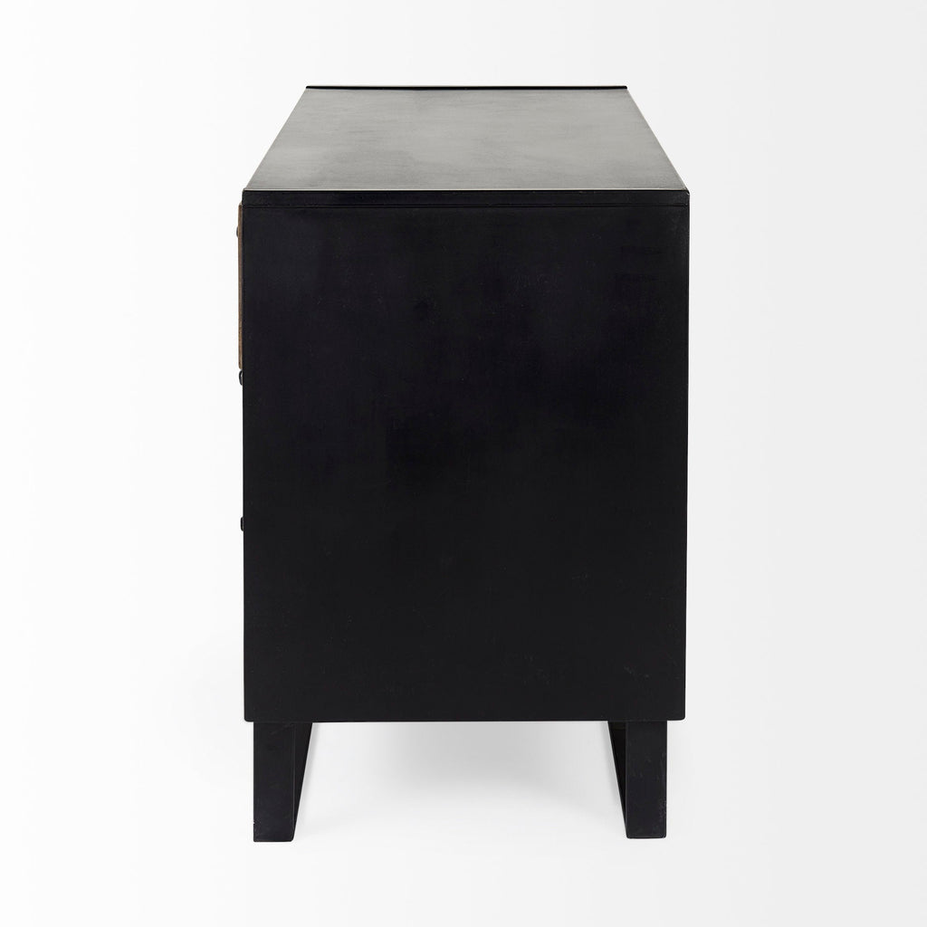 Mercana Alvin 34.5" x 21.5" x 30" Iron,Solid Wood Accent Cabinet