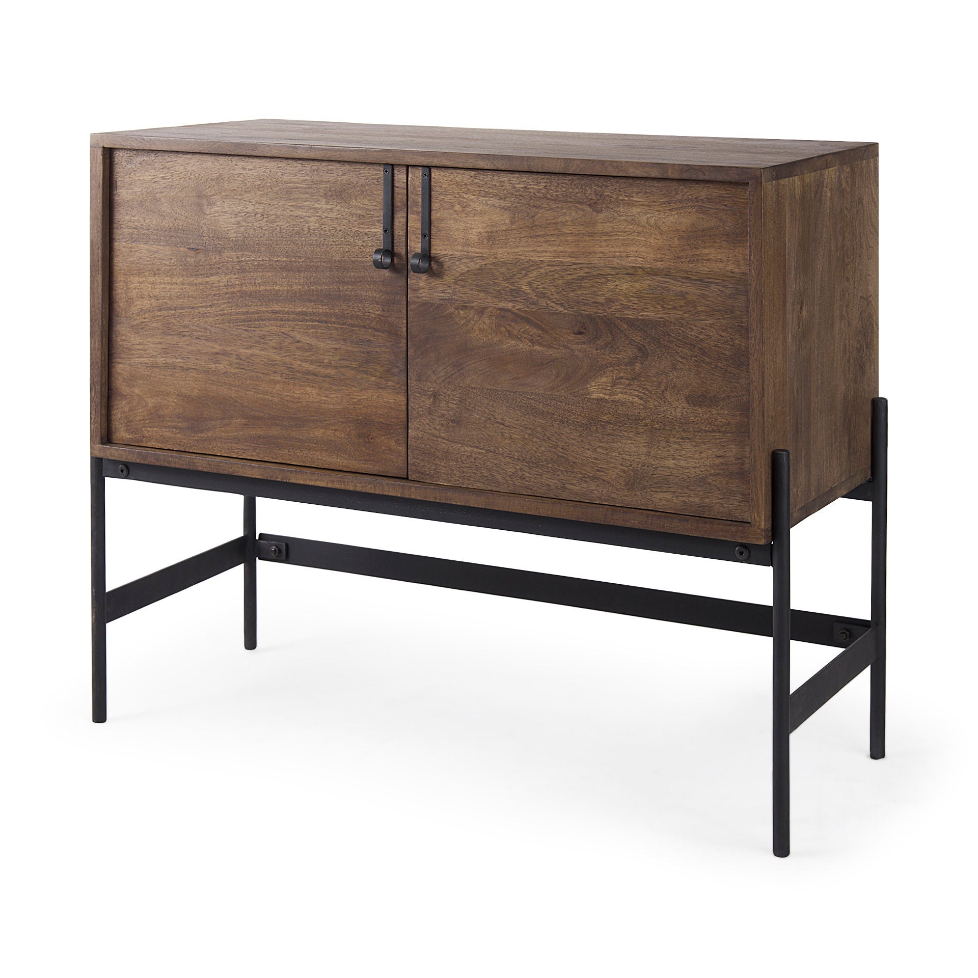 Mercana Glenn 37.5" x 16" x 30" Iron,Solid Wood Accent Cabinet
