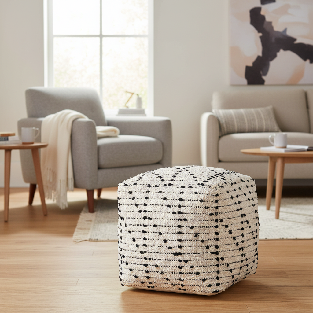 Mercana Aaohi 16" x 16" x 16" Pouf