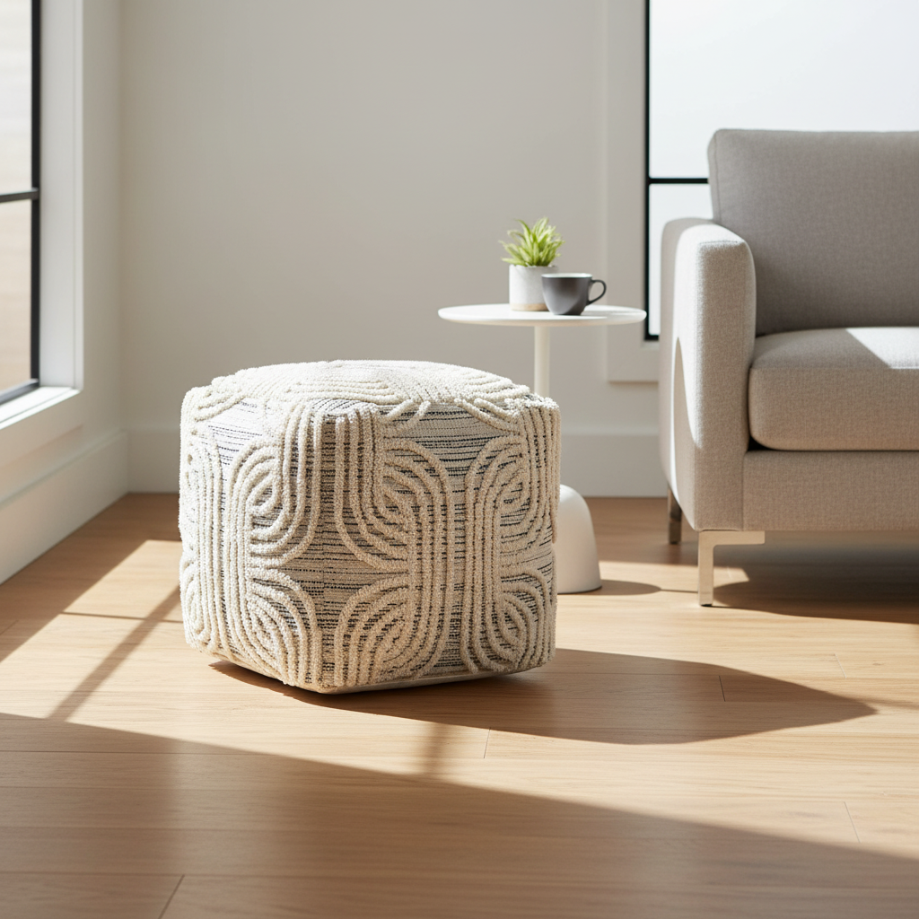 Mercana Amaya 16" x 16" x 16" Pouf