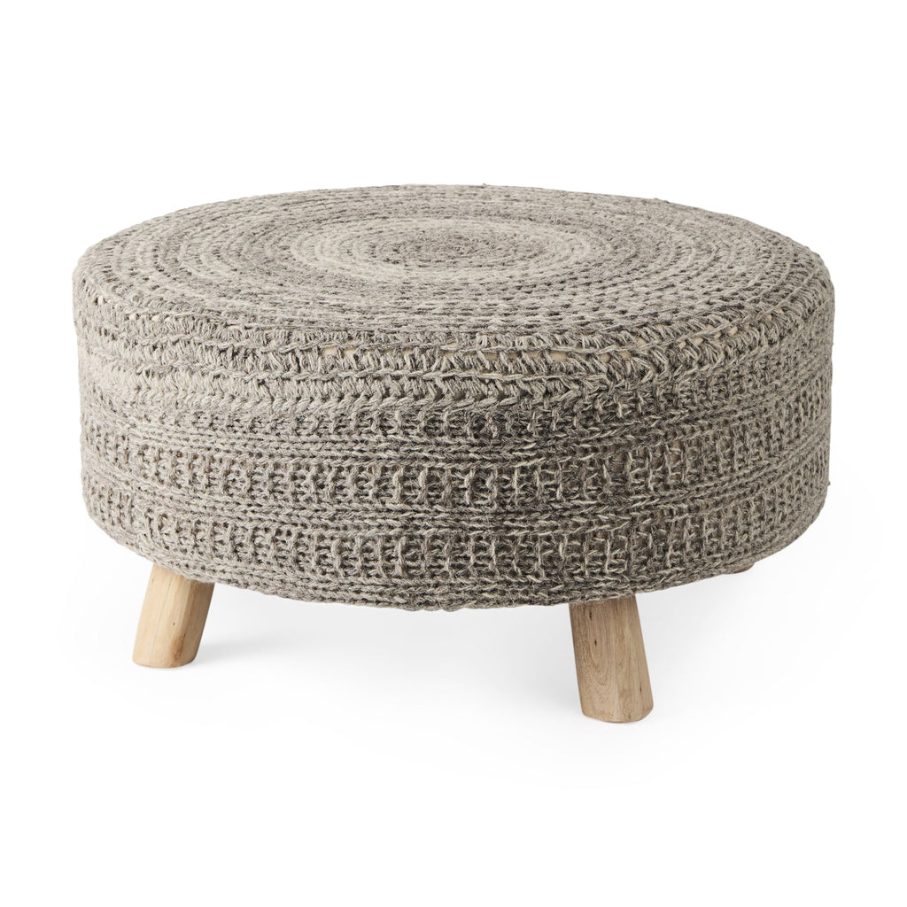 Mercana Bina 30" x 30" x 15" Wool Stool
