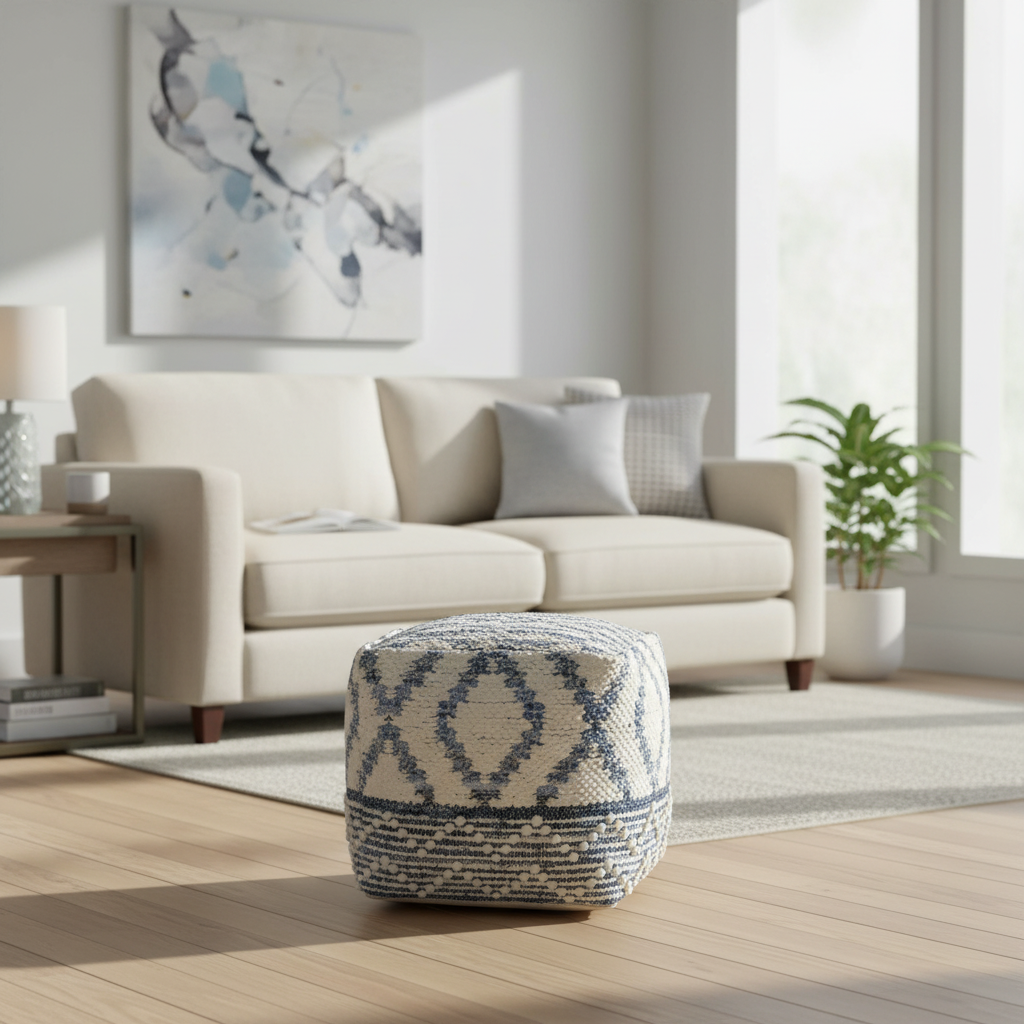 Mercana Eshana 16" x 16" x 16" Pouf