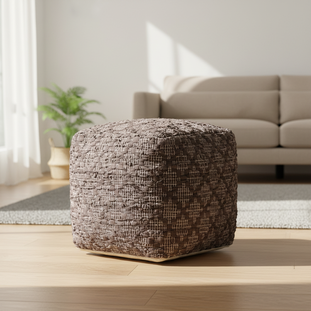 Mercana Falguni 16" x 16" x 16" Pouf