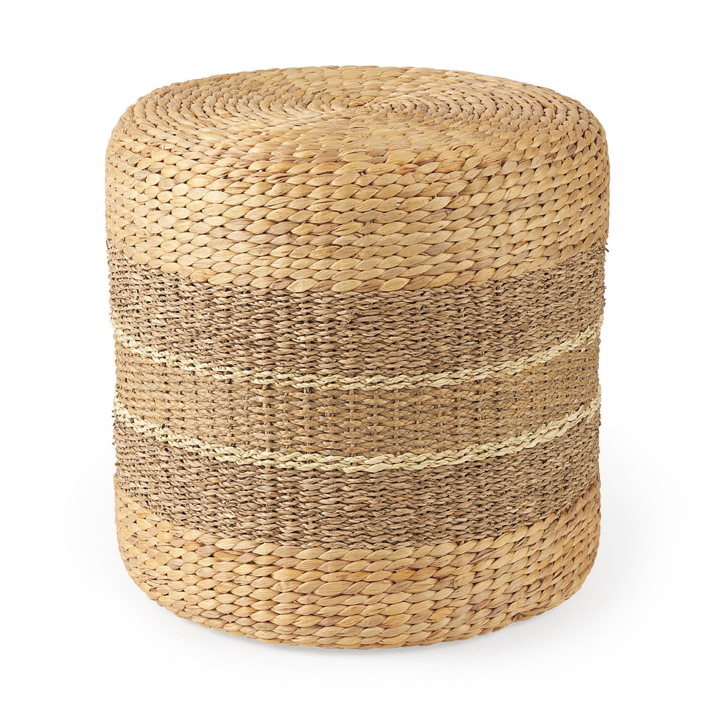 Mercana Maya 17.7" x 17.7" x 17.7" Seagrass Pouf - Round