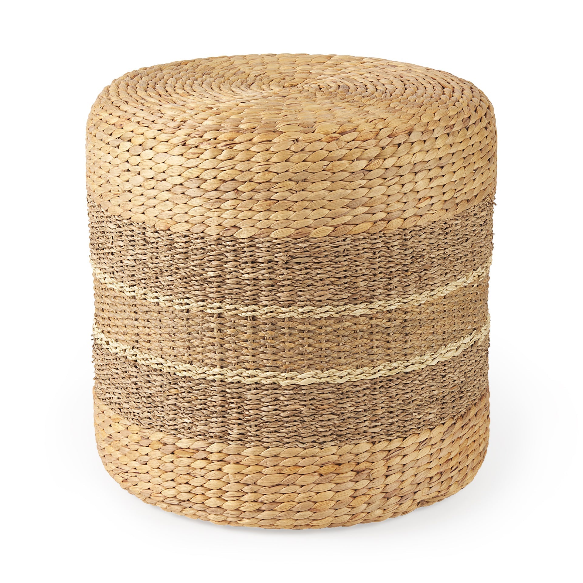 Mercana Maya 17.7" x 17.7" x 17.7" Seagrass Pouf - Round