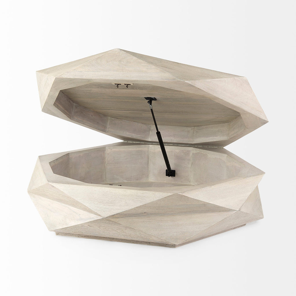 Mercana Arreto 48" x 48" x 15" Solid Wood Coffee Table