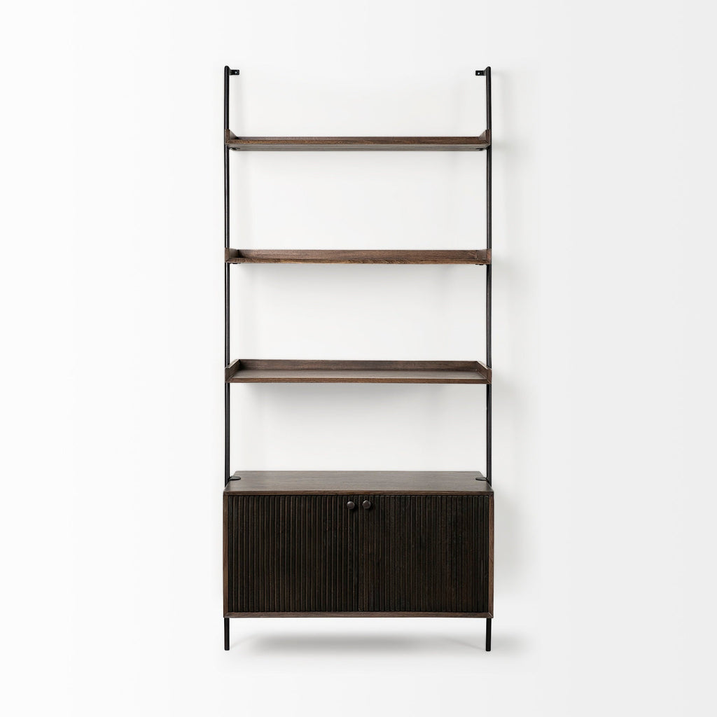 Mercana Grace 37.5" x 20" x 82" Solid Wood Wall Shelf