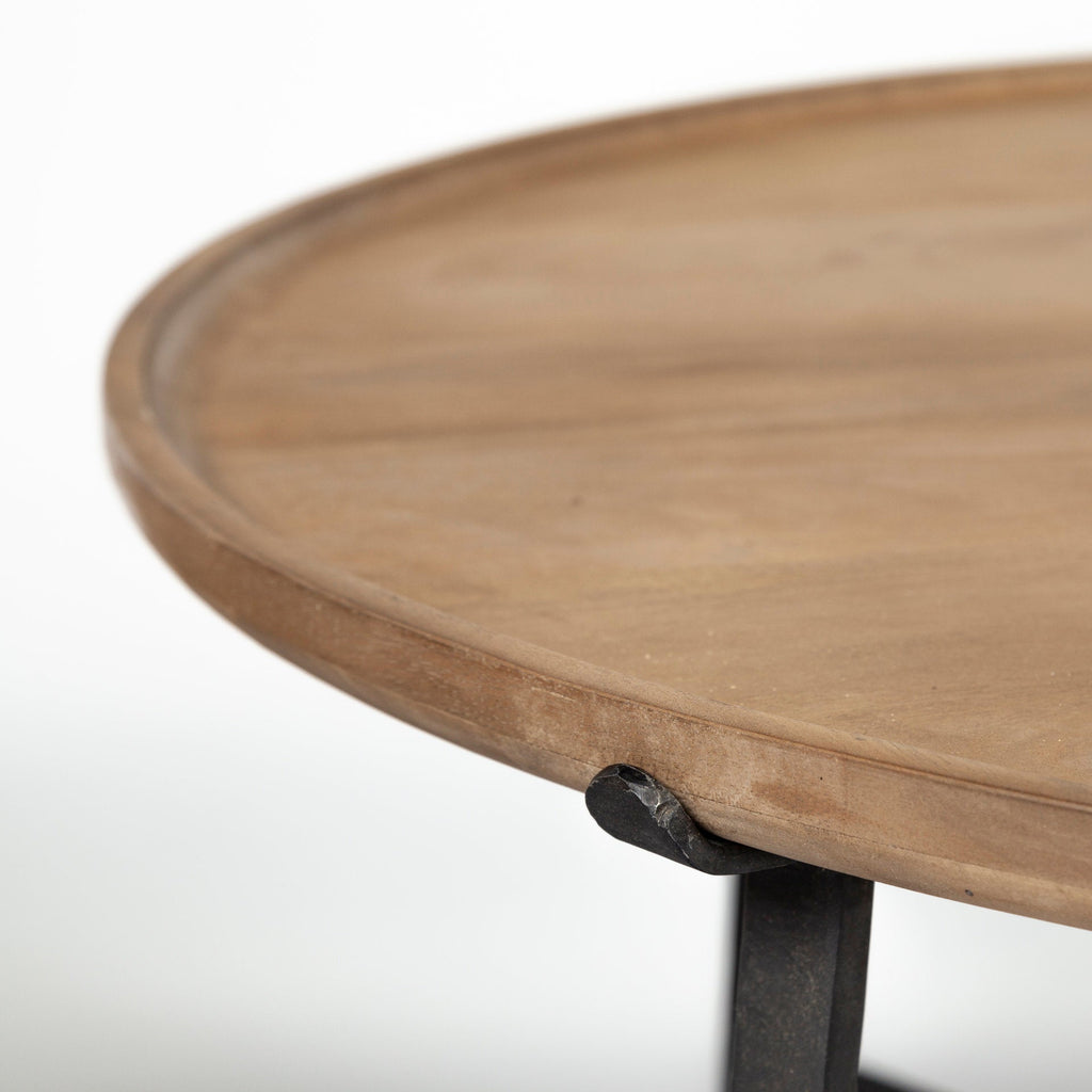 Mercana Helios 41" x 41" x 18" Solid Wood Coffee Table