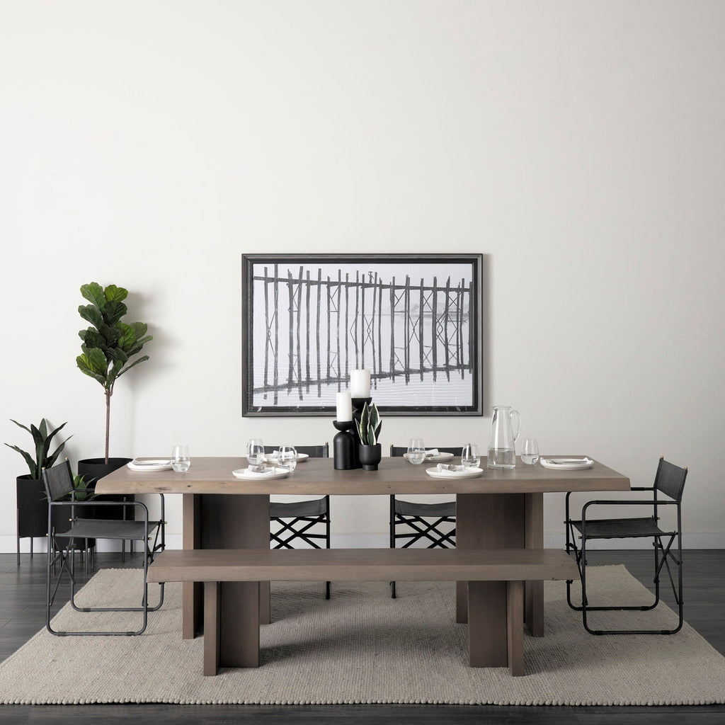 Mercana Konstantin 94" x 40" x 30" Solid Wood Dining Table