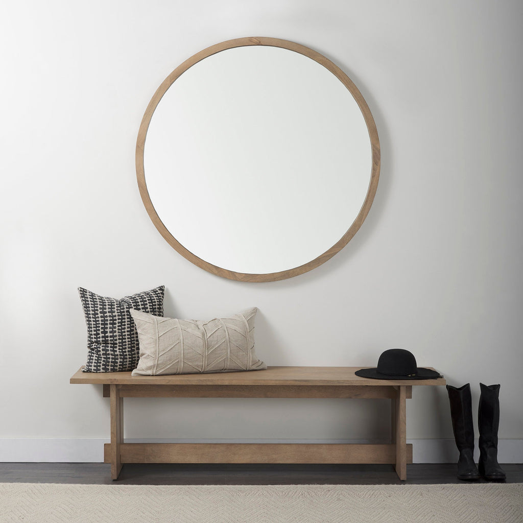 Mercana Aida 66" x 16" x 18" Solid Wood Bench