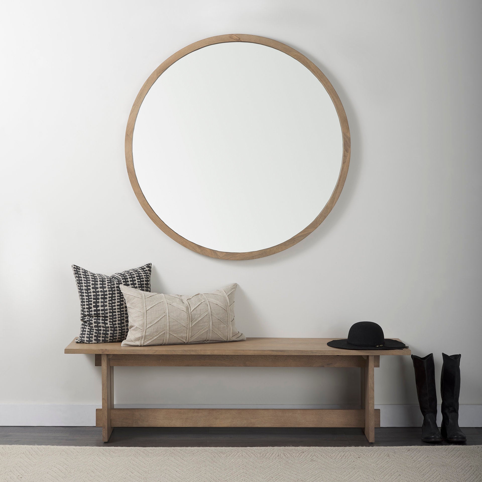 Mercana Aida 66" x 16" x 18" Solid Wood Bench