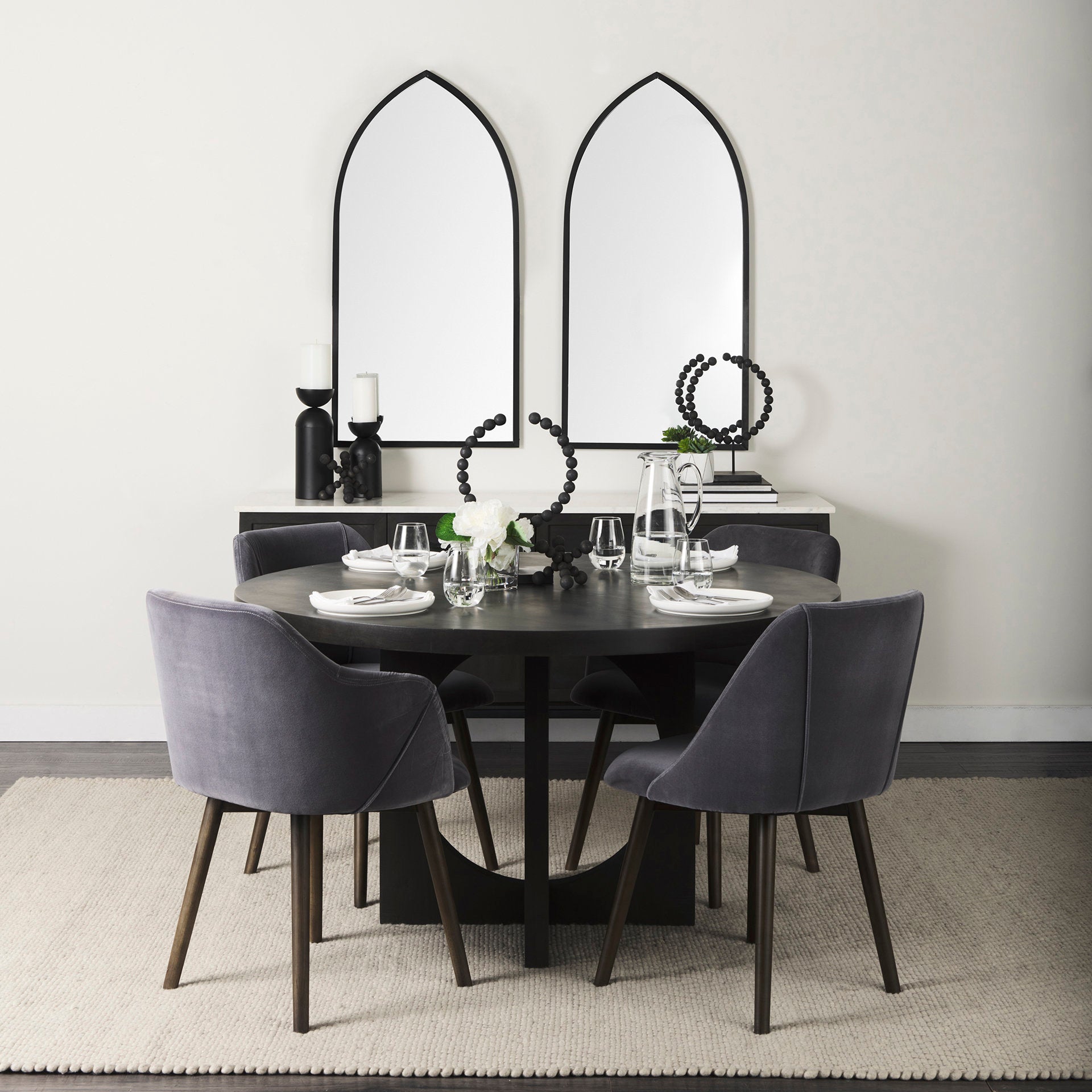Mercana Liesl 54" x 54" x 30" Solid Wood Dining Table