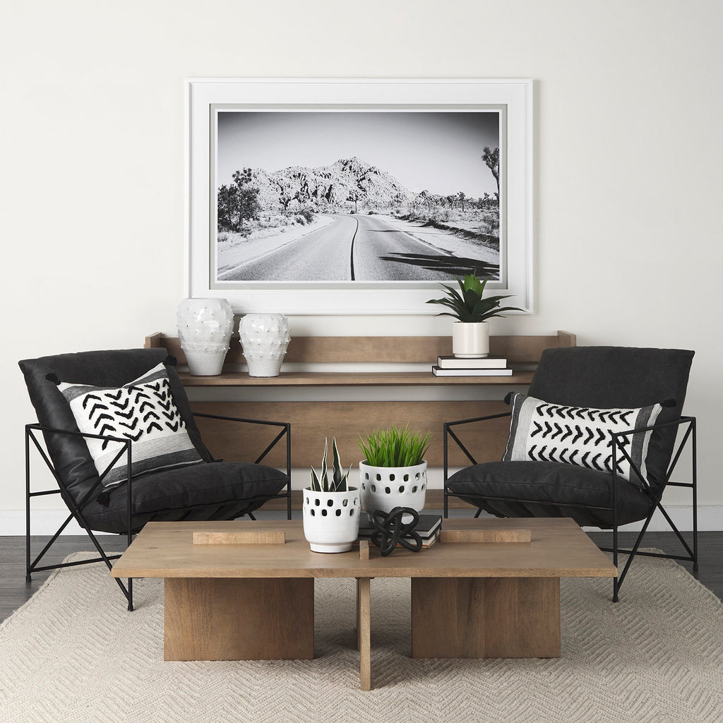 Mercana Aida 56" x 34" x 15.5" Solid Wood Coffee Table