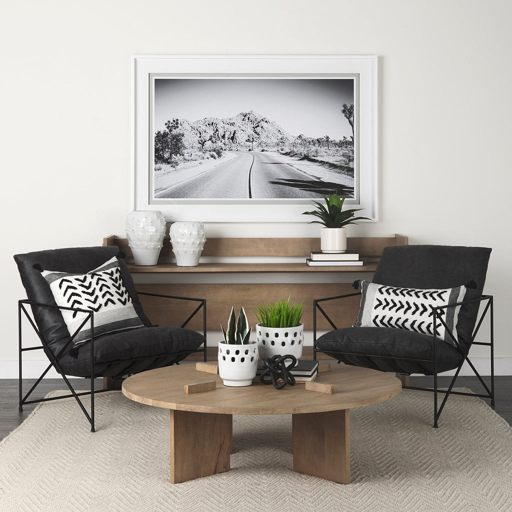 Mercana Aida 76" x 16" x 36" Solid Wood Console Table