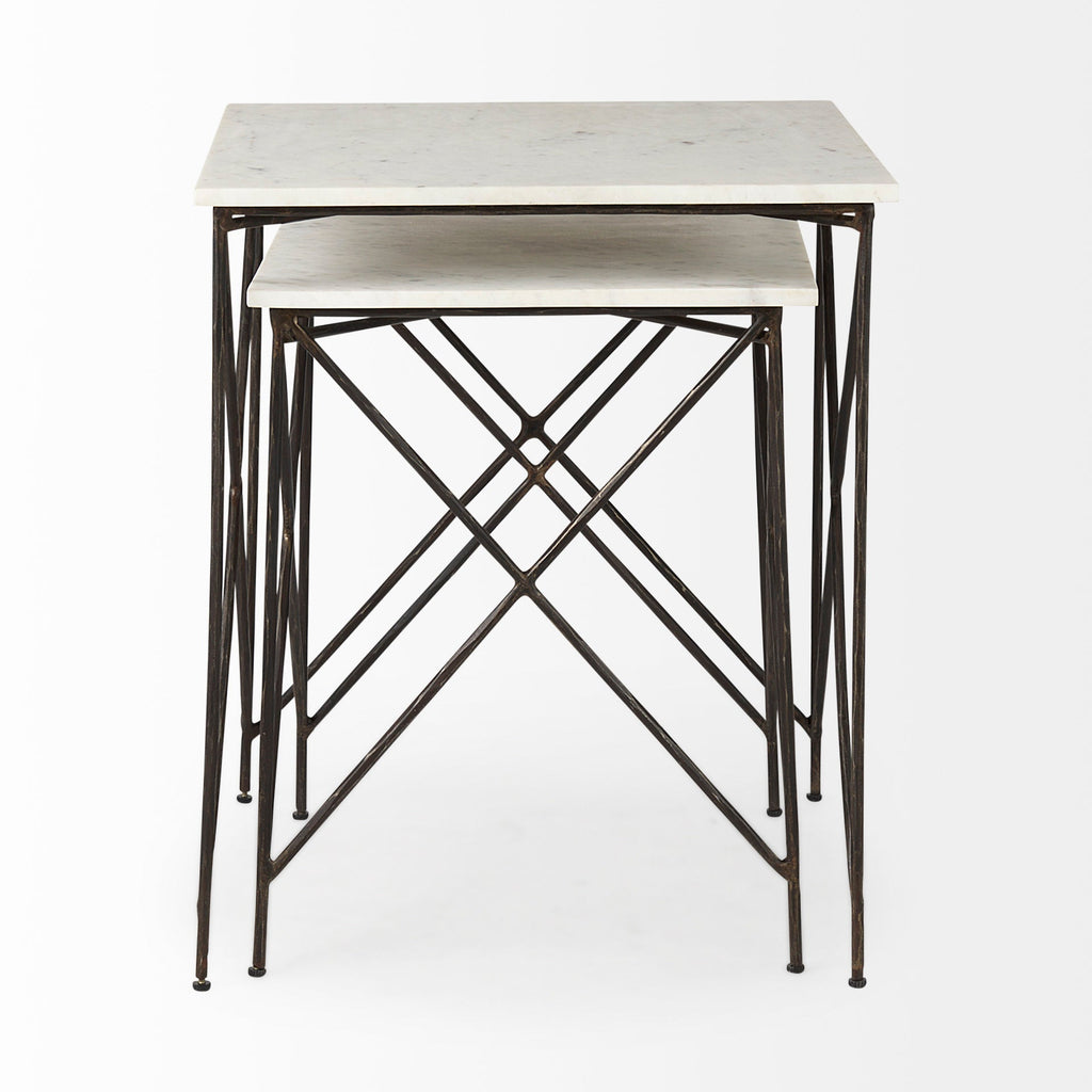 Mercana Lorlei 20" x 20" x 24" Stone Side Table