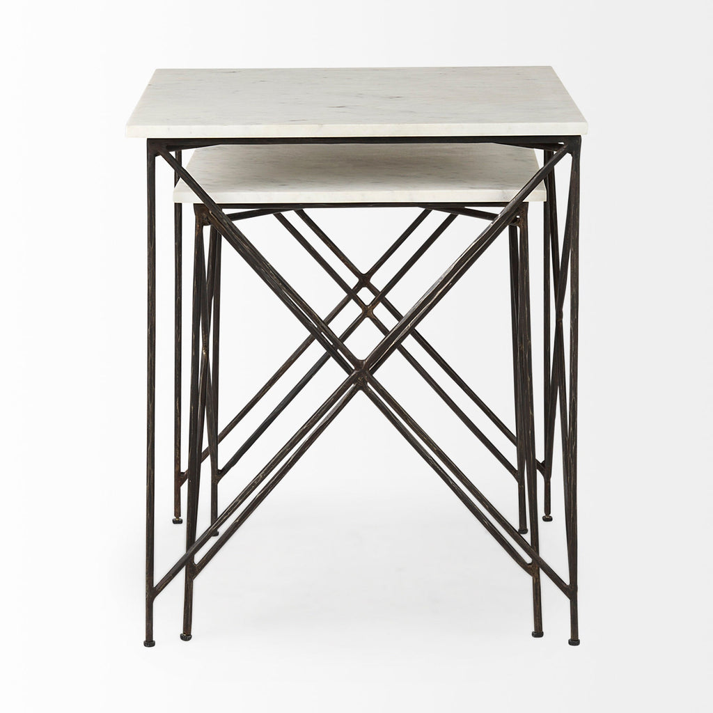 Mercana Lorlei 20" x 20" x 24" Stone Side Table