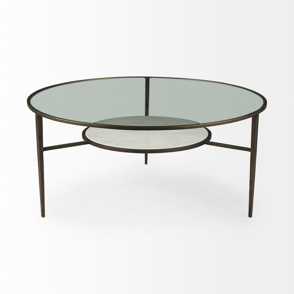 Mercana Felicity 36" x 36" x 16" Metal Coffee Table